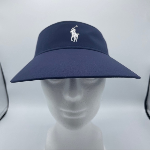 POLO GOLF Ralph Lauren 4-way stretch hat/visor in NAVY/WHITE w/bow closure - Picture 3 of 11
